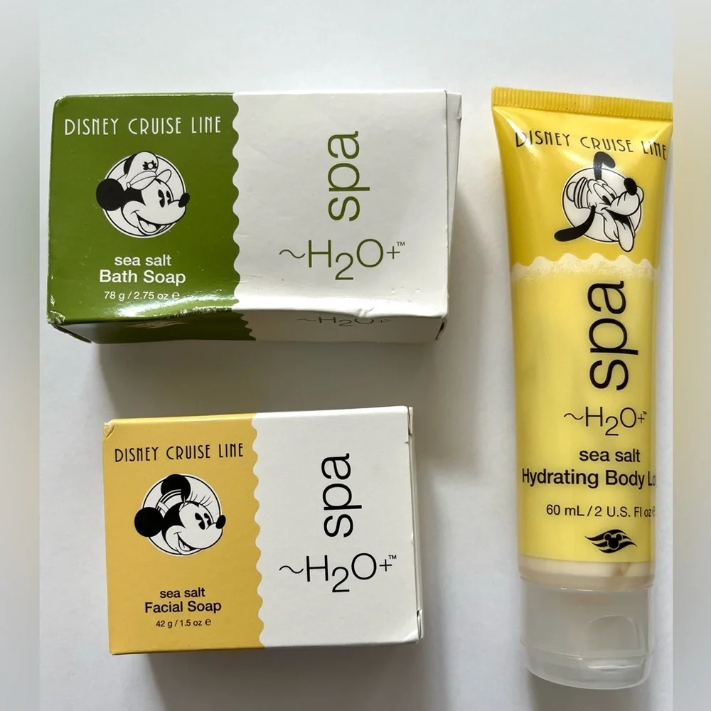 Disney Cruise Line H2O+ Spa Bath And Facial Soap + Body Lotion